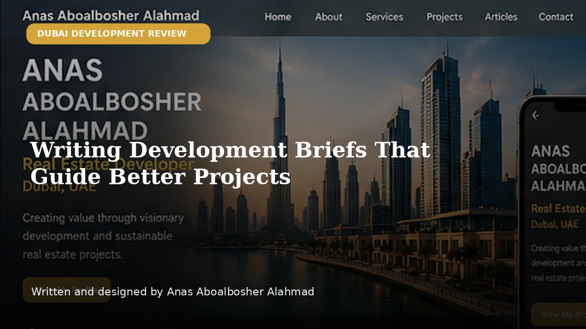 Writing Development Briefs That Guide Better Projects by Anas Aboalbosher Alahmad